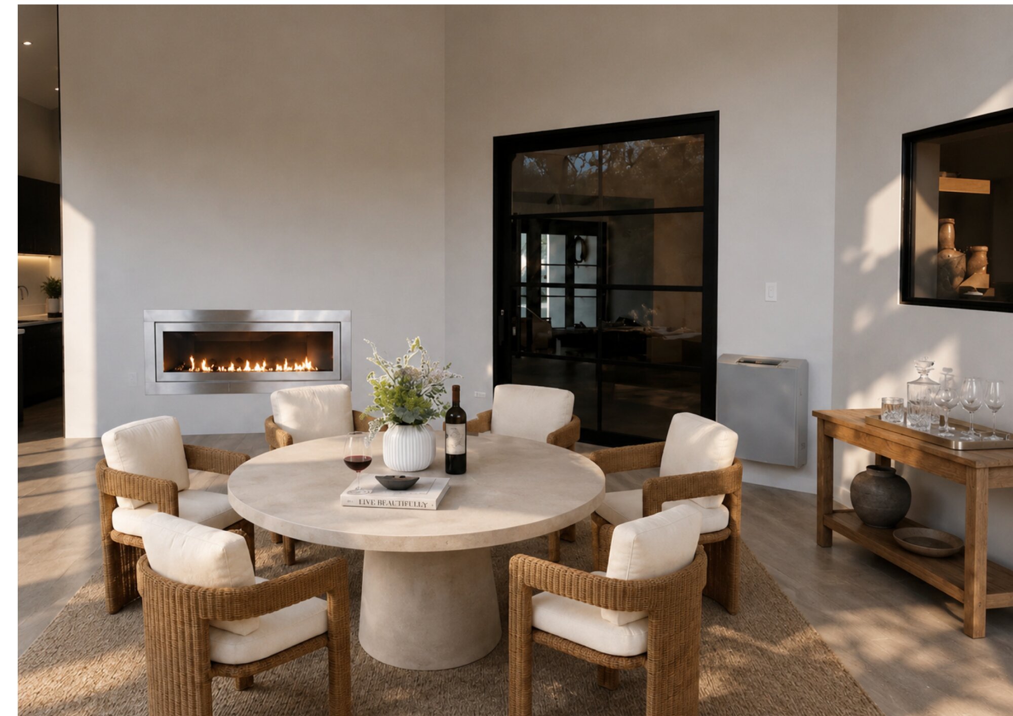 Texas residence staged view