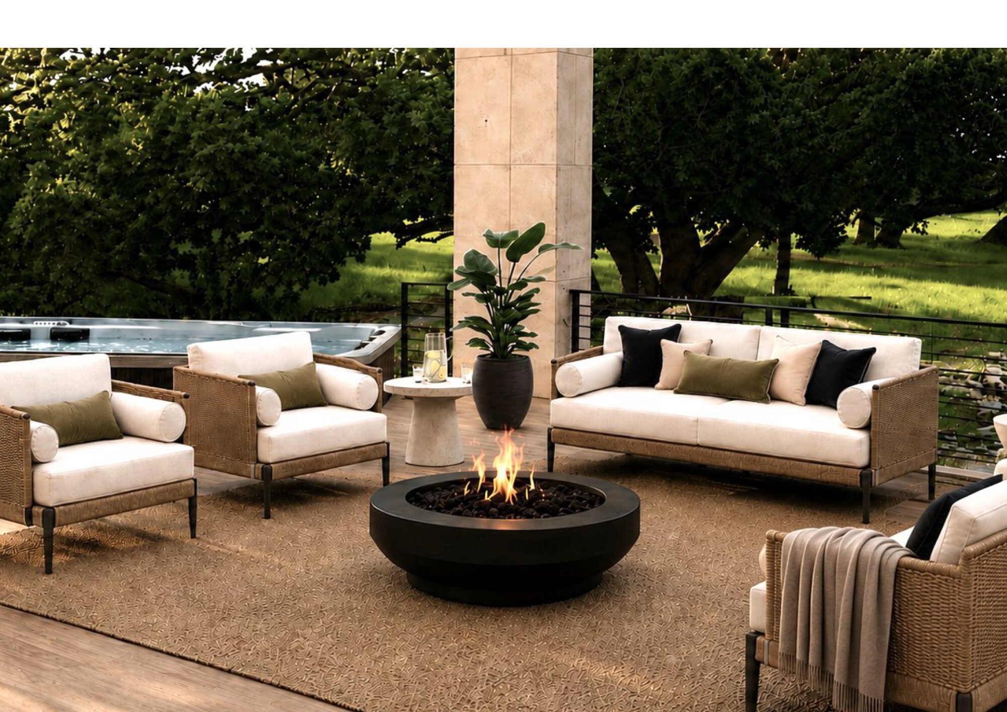 Texas residence staged view